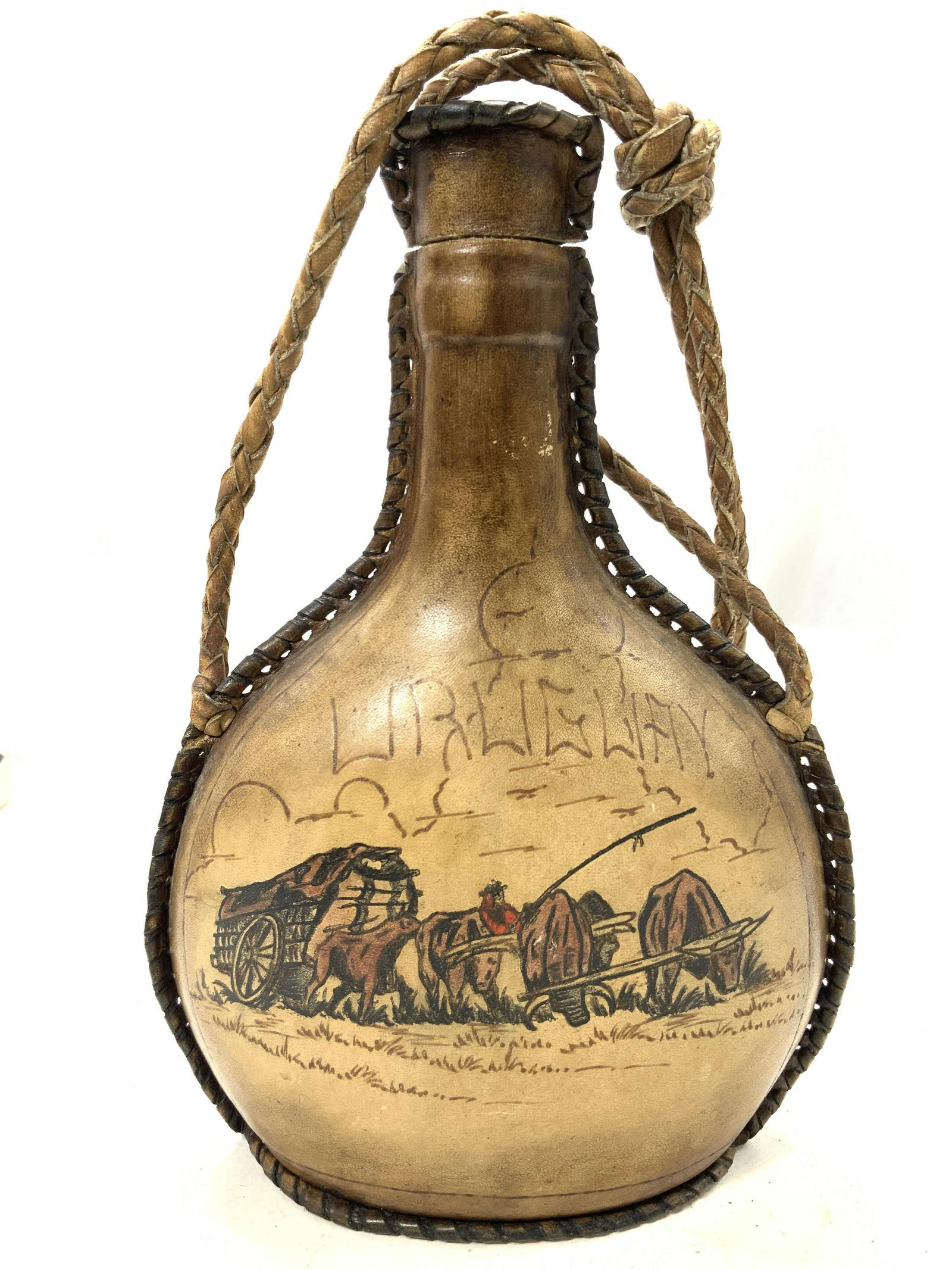 Hand Crafted Uruguay Leather Wrapped Bottle (1 of 9)