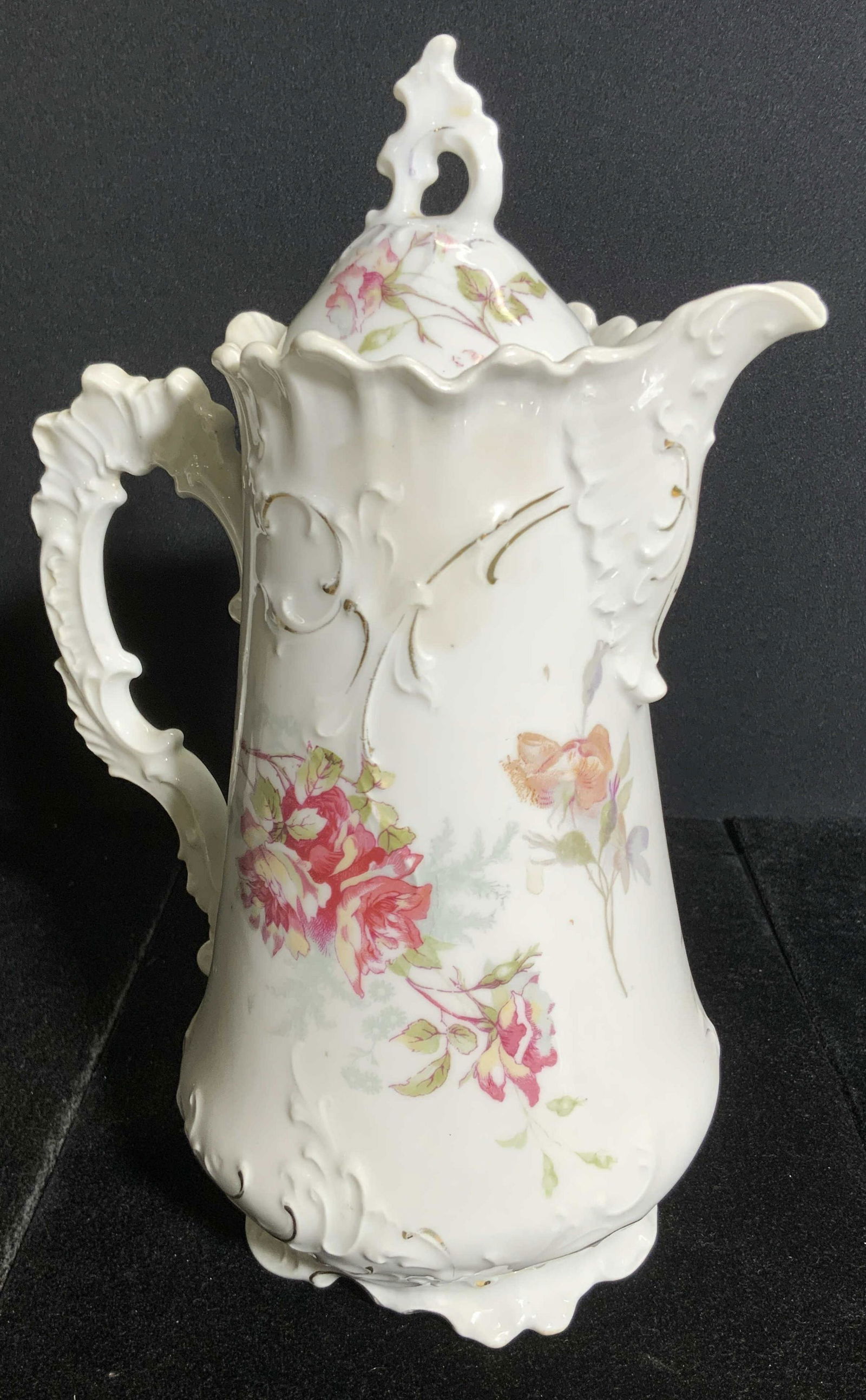 BRUNSWICK GERMANY Signed Floral Porcelain Pitcher (1 of 10)