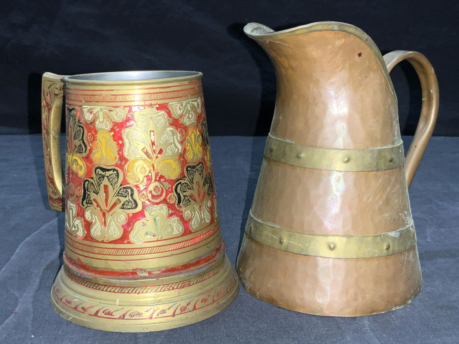 Group Lot 2 Vintage Brass Vessels (1 of 10)