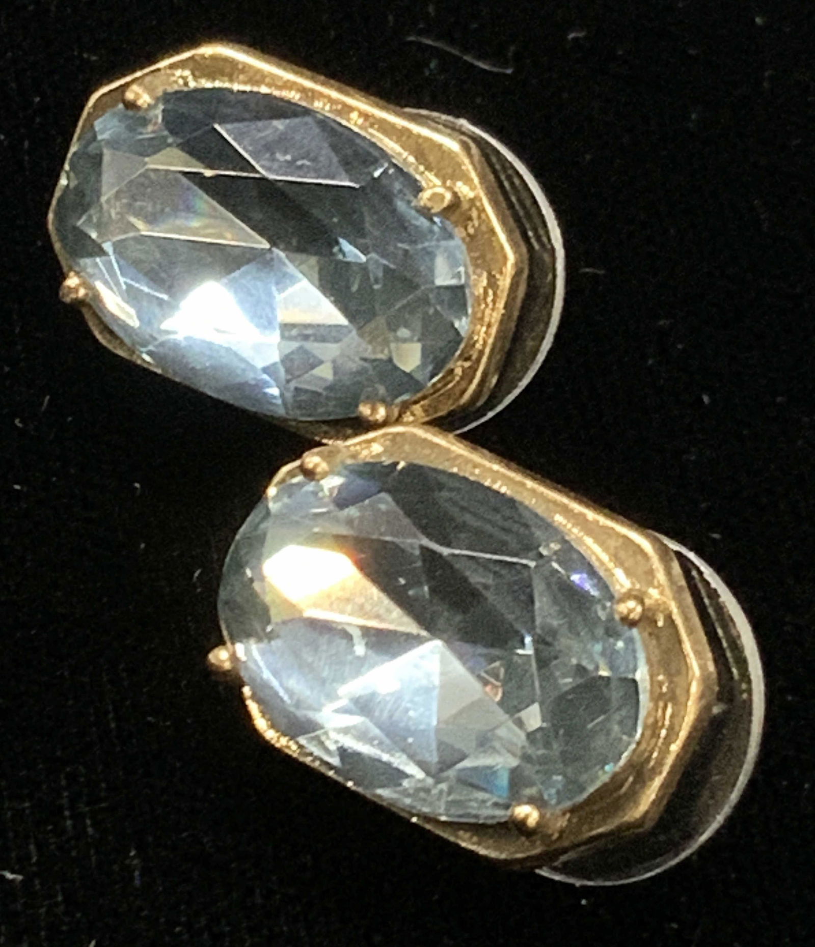 Ann Taylor Aquamarine Style Button Earrings (1 of 4)