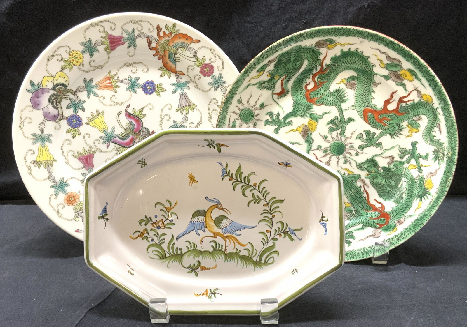 Lot of 3 Asian Signed & Handpainted Plates (1 of 5)