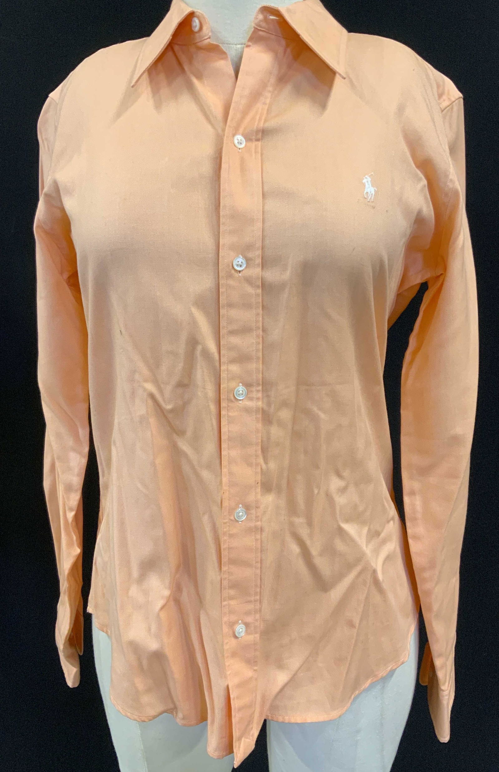RALPH LAUREN Pink Salmon Cotton Button Up (1 of 9)