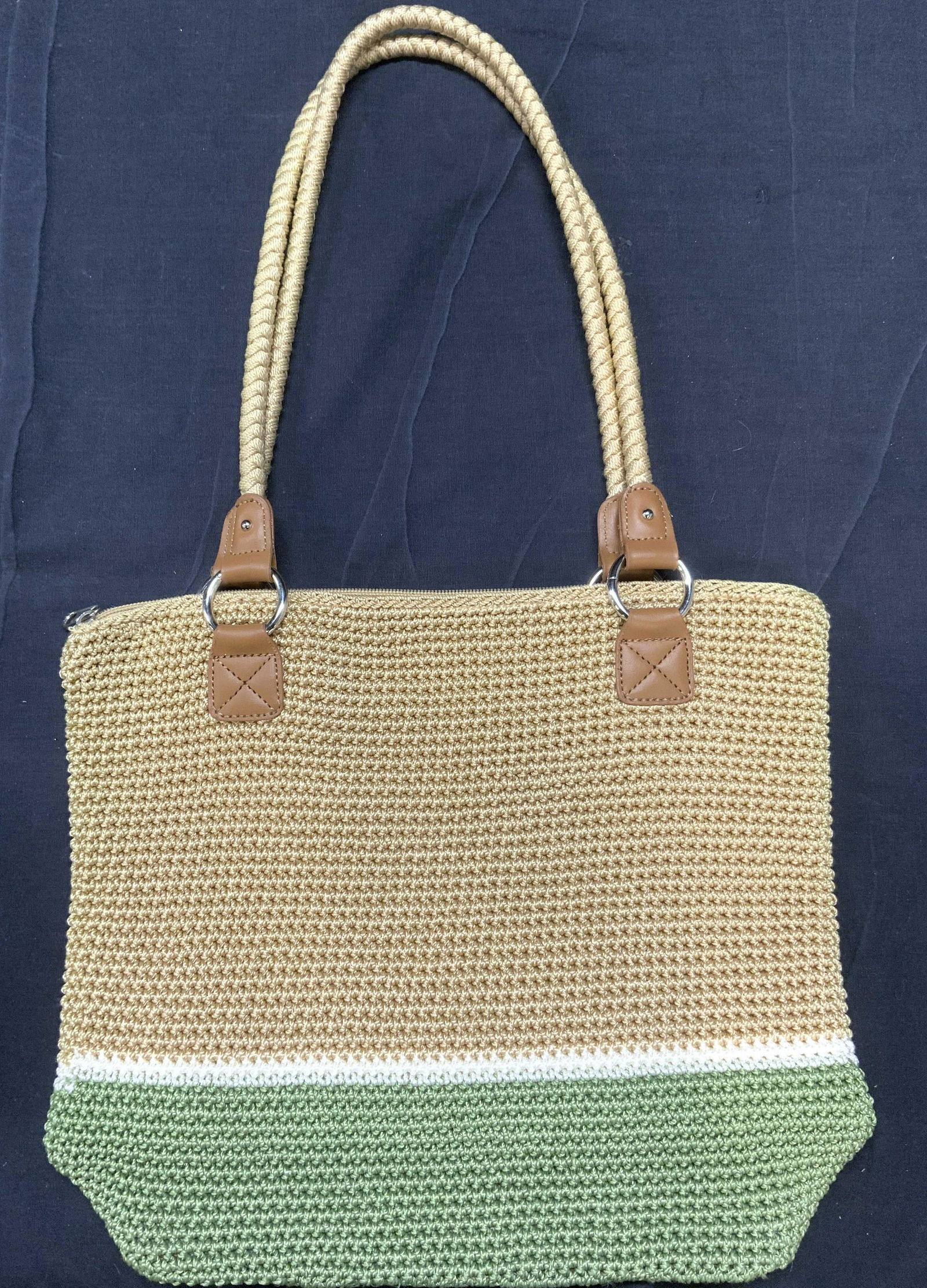 CROFT & BARROW Dual Tone Knit Tote Bag (1 of 4)