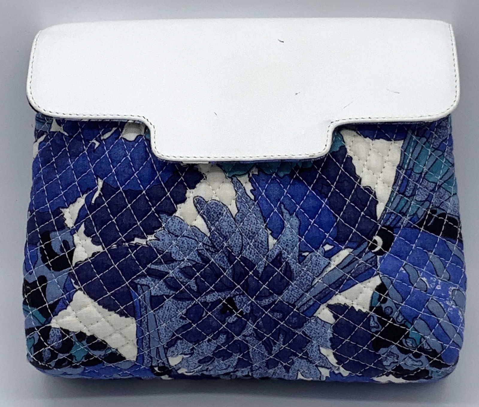 BALLY Quilted Fabric & Leather Clutch, IT (1 of 6)