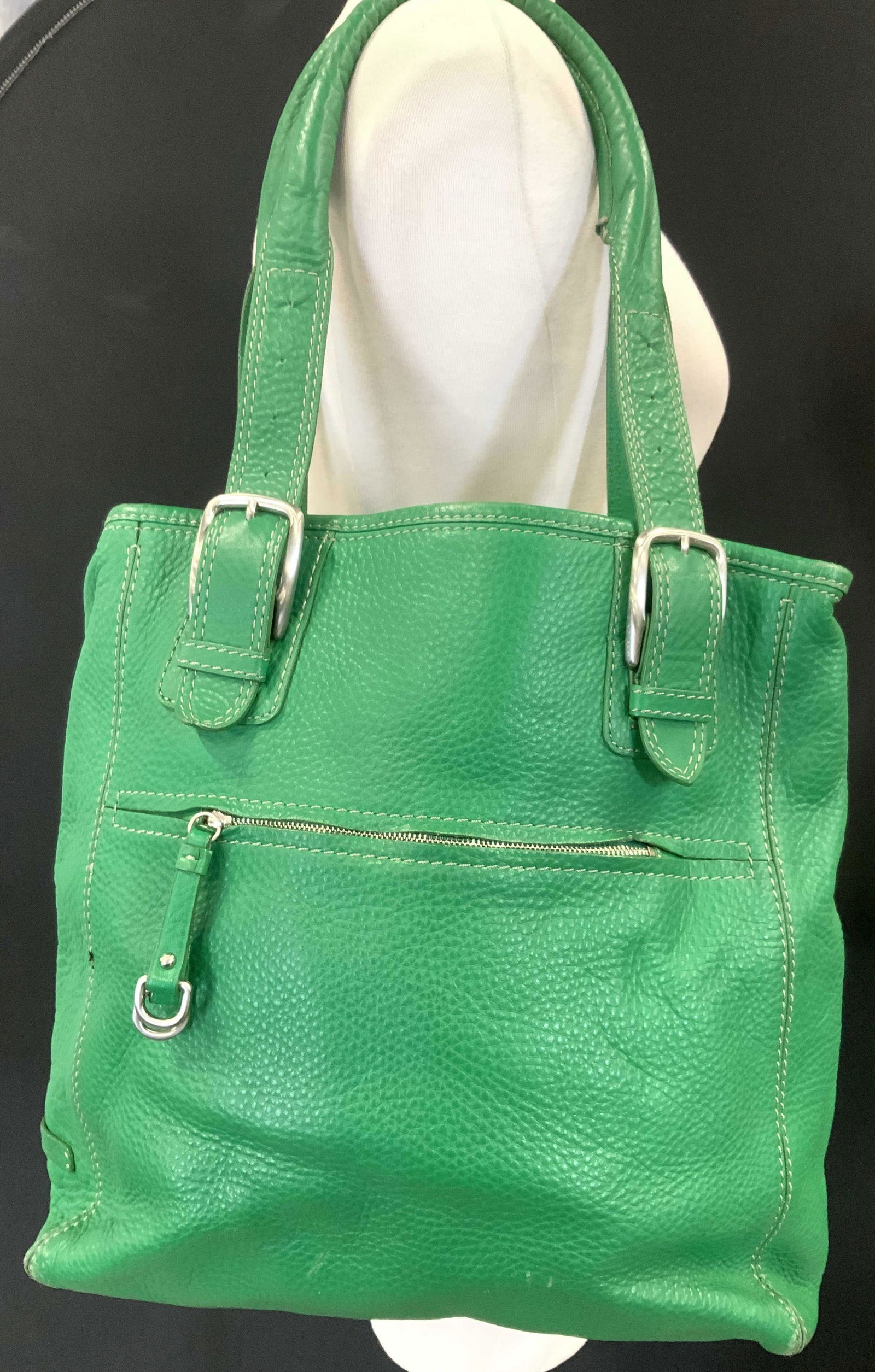 Cole HAAN Pebbled Leather Handbag/Cary All, Sgn (1 of 11)