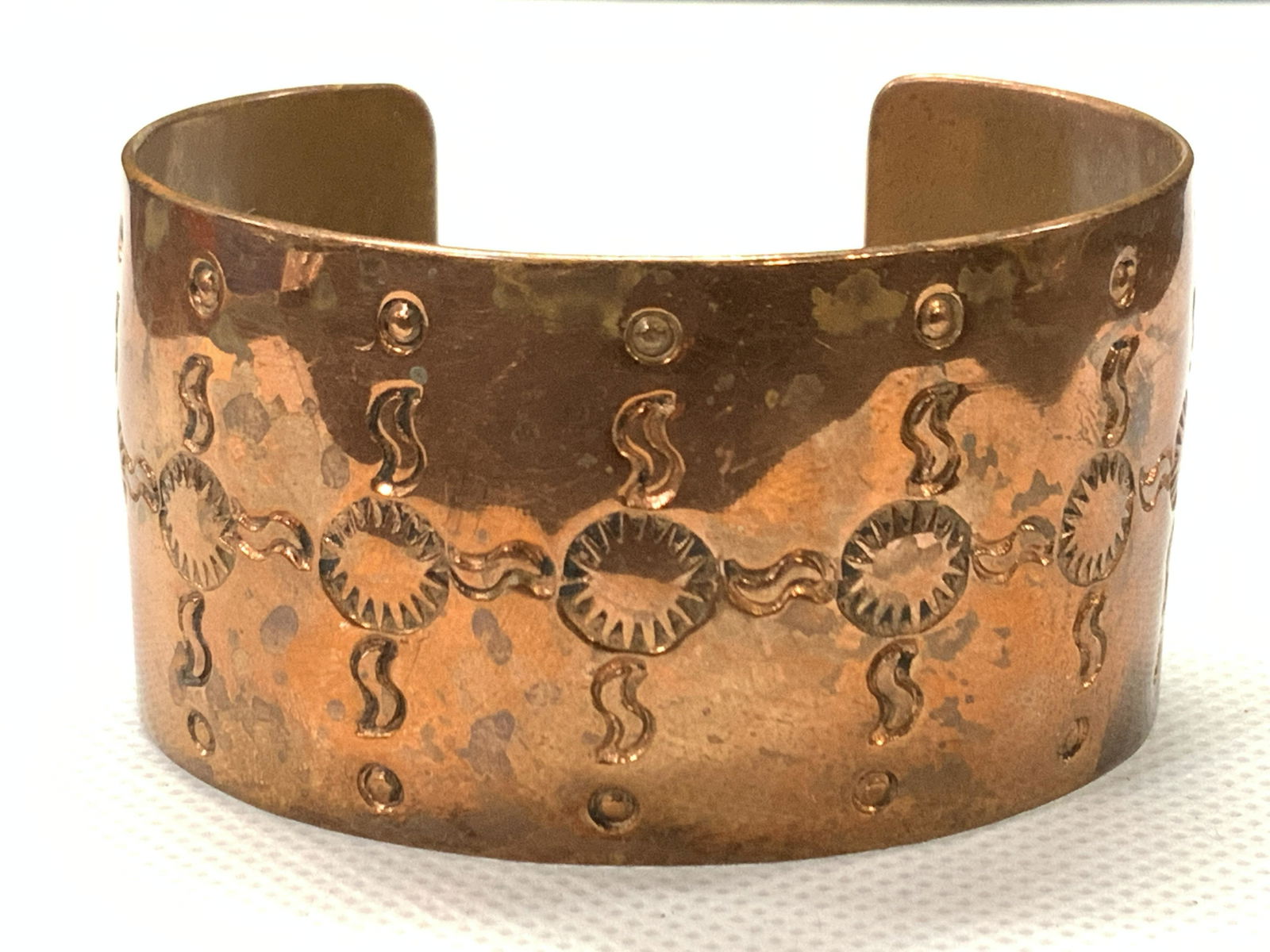 VS Signed Hand Crafted Copper Etched Bangle (1 of 5)