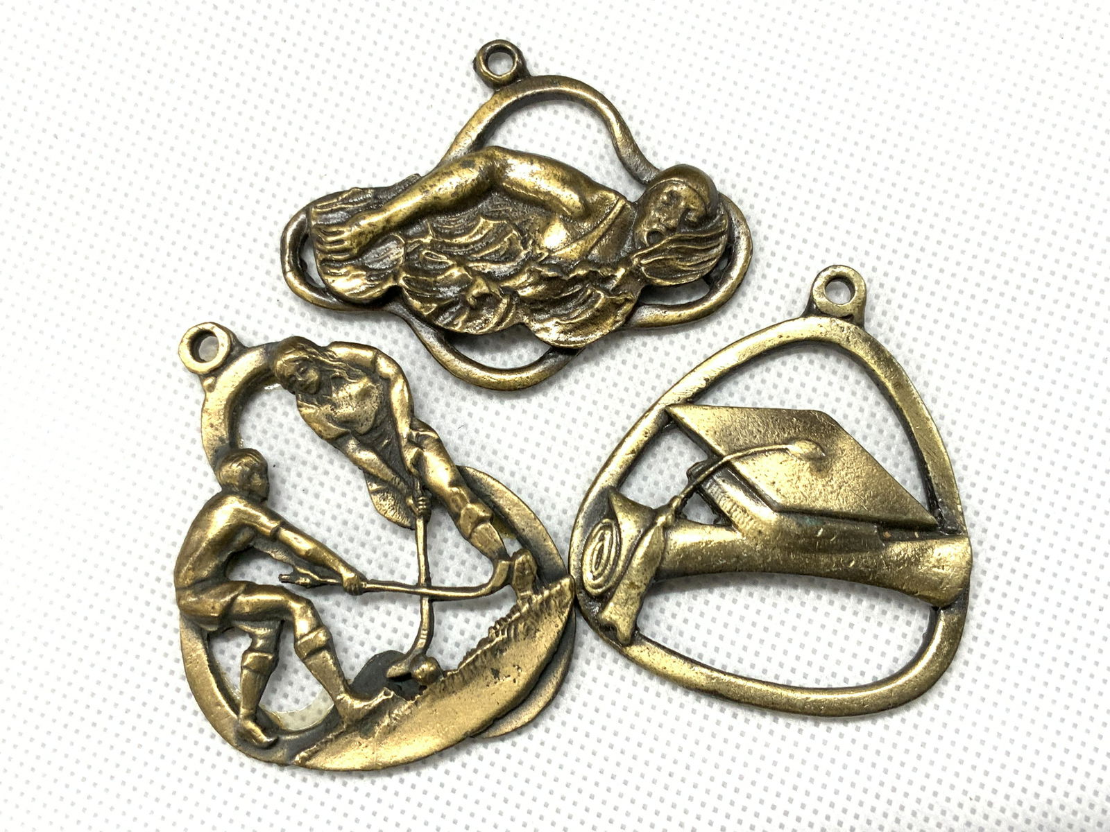 Academia, Swimming & Hockey Pewter Pendants (1 of 5)