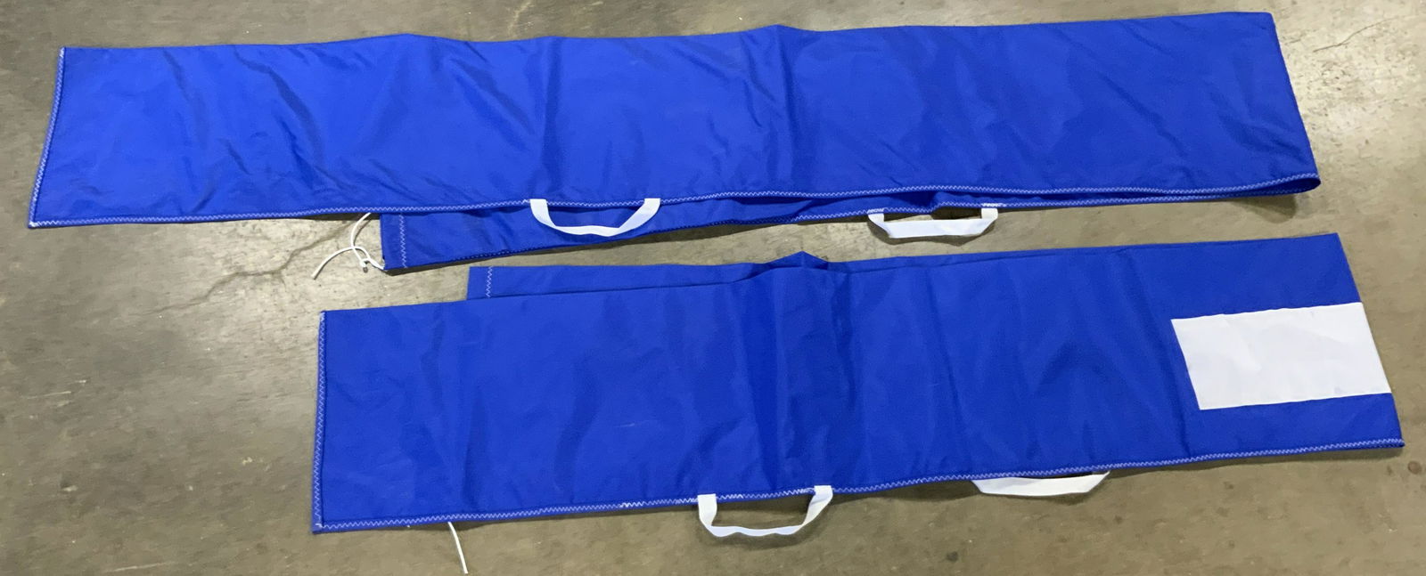 Pair Canvas Polyester Rectangular Sails: Pair Canvas Polyester Rectangular Sails, largest measure 144 inches long x 13 inches wide. Sailing, boat sails, nautical, nautical sails, yatch sails, polyester sails, canvas polyester sails, 5