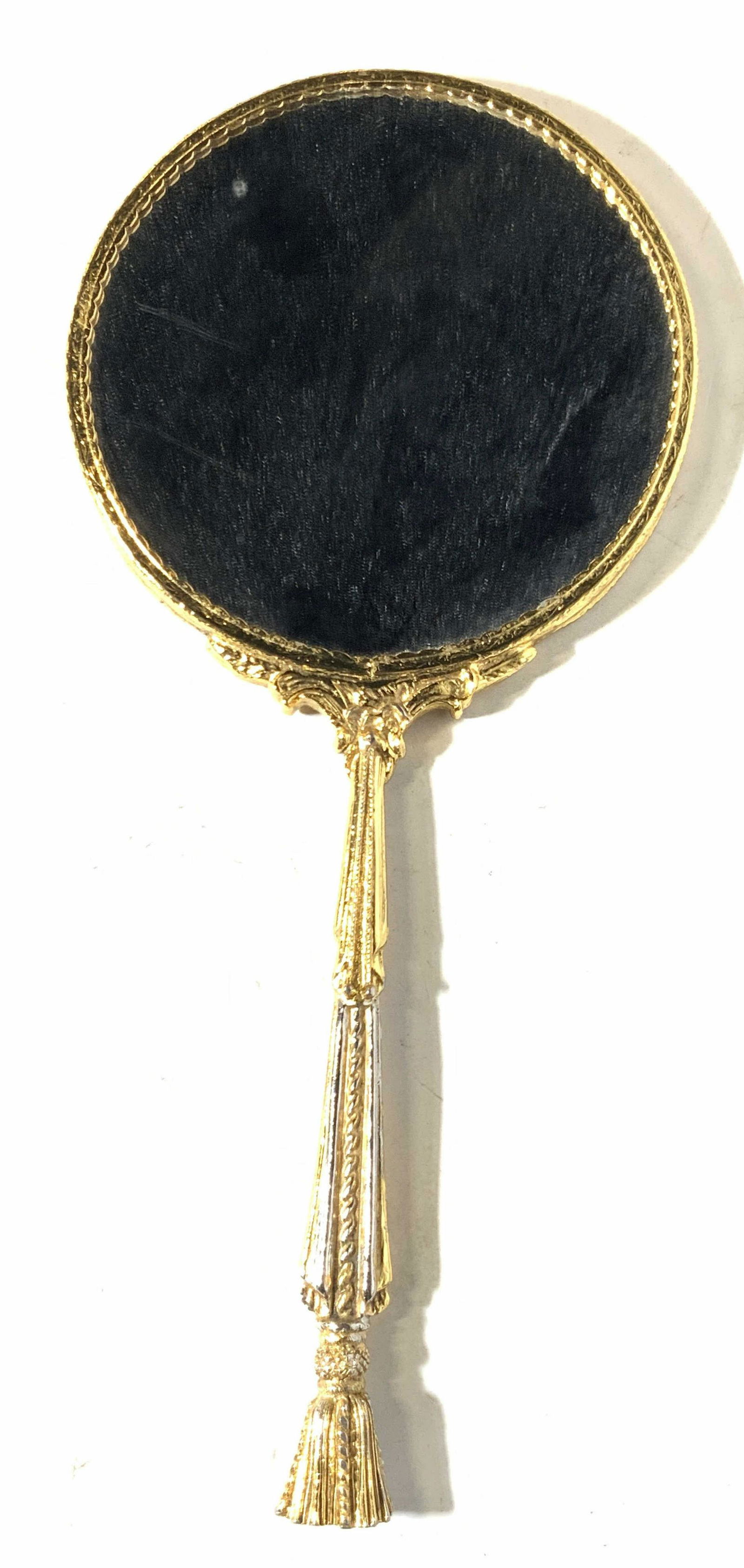 STYLEBUILT Gold Toned Metal Two Sided Hand Mirror (1 of 9)
