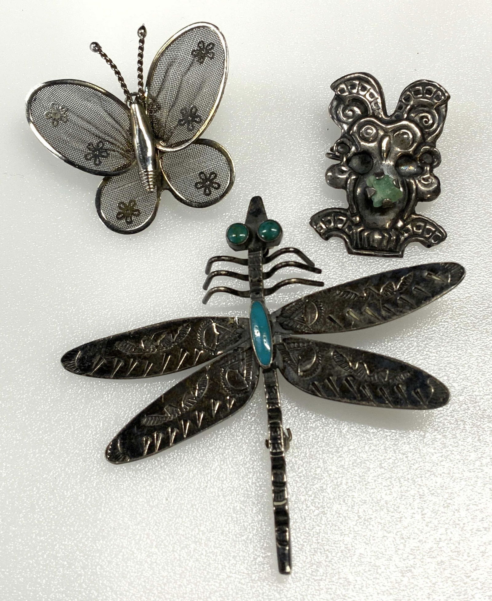 Lot 3 Sterling Silver Brooches (1 of 4)