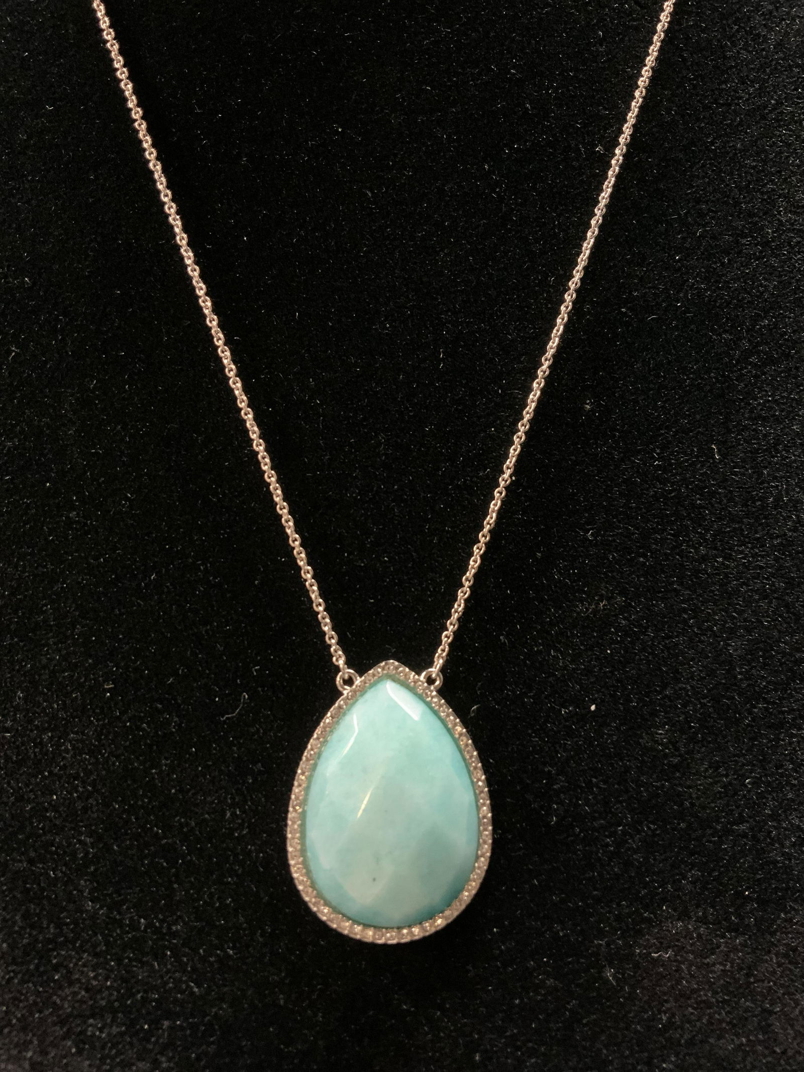 Banana Republic Aquamarine Pendant Necklace (1 of 4)