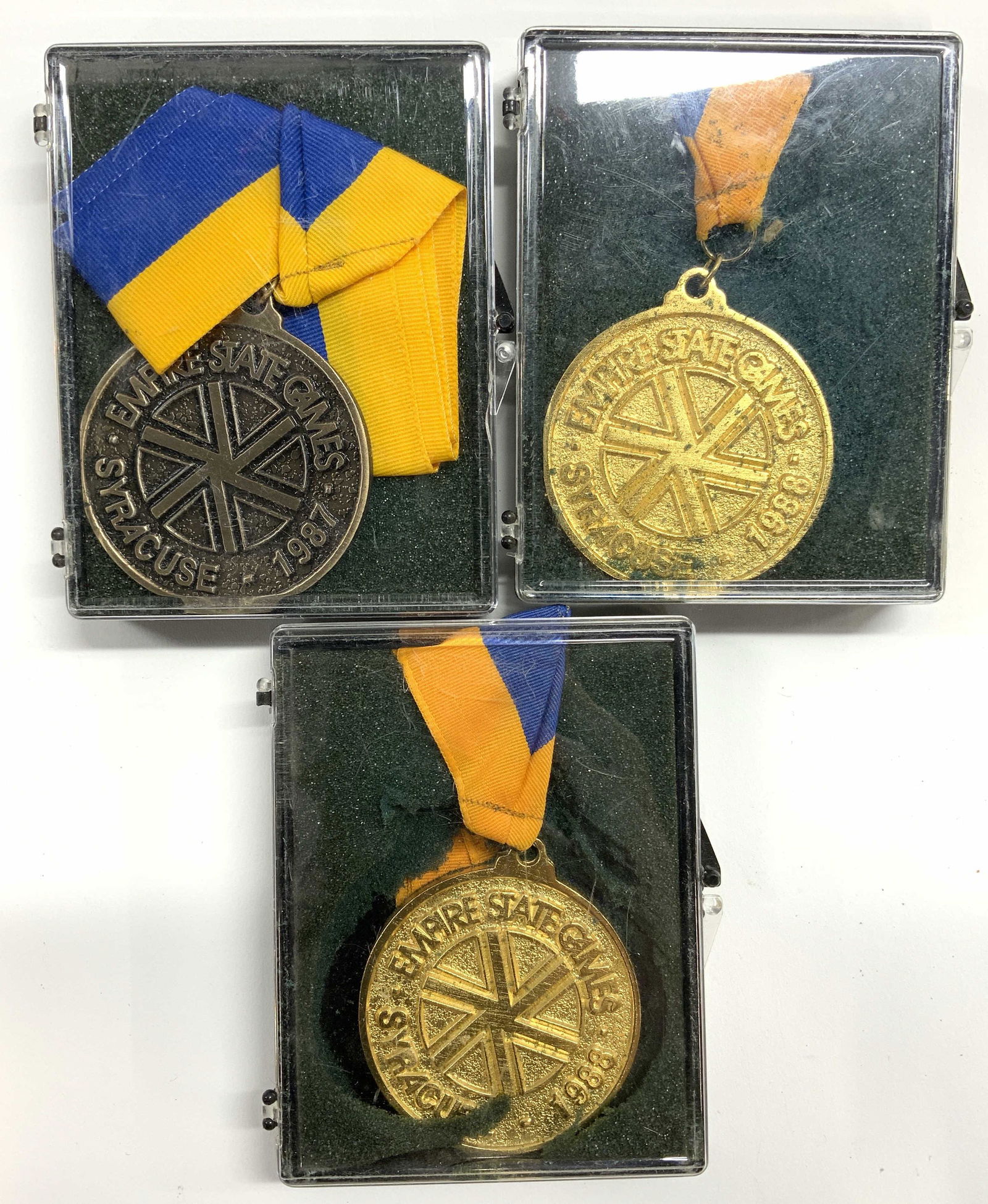 Lot 3 EMPIRE STATE GAMES Medals W Ribbons (1 of 6)