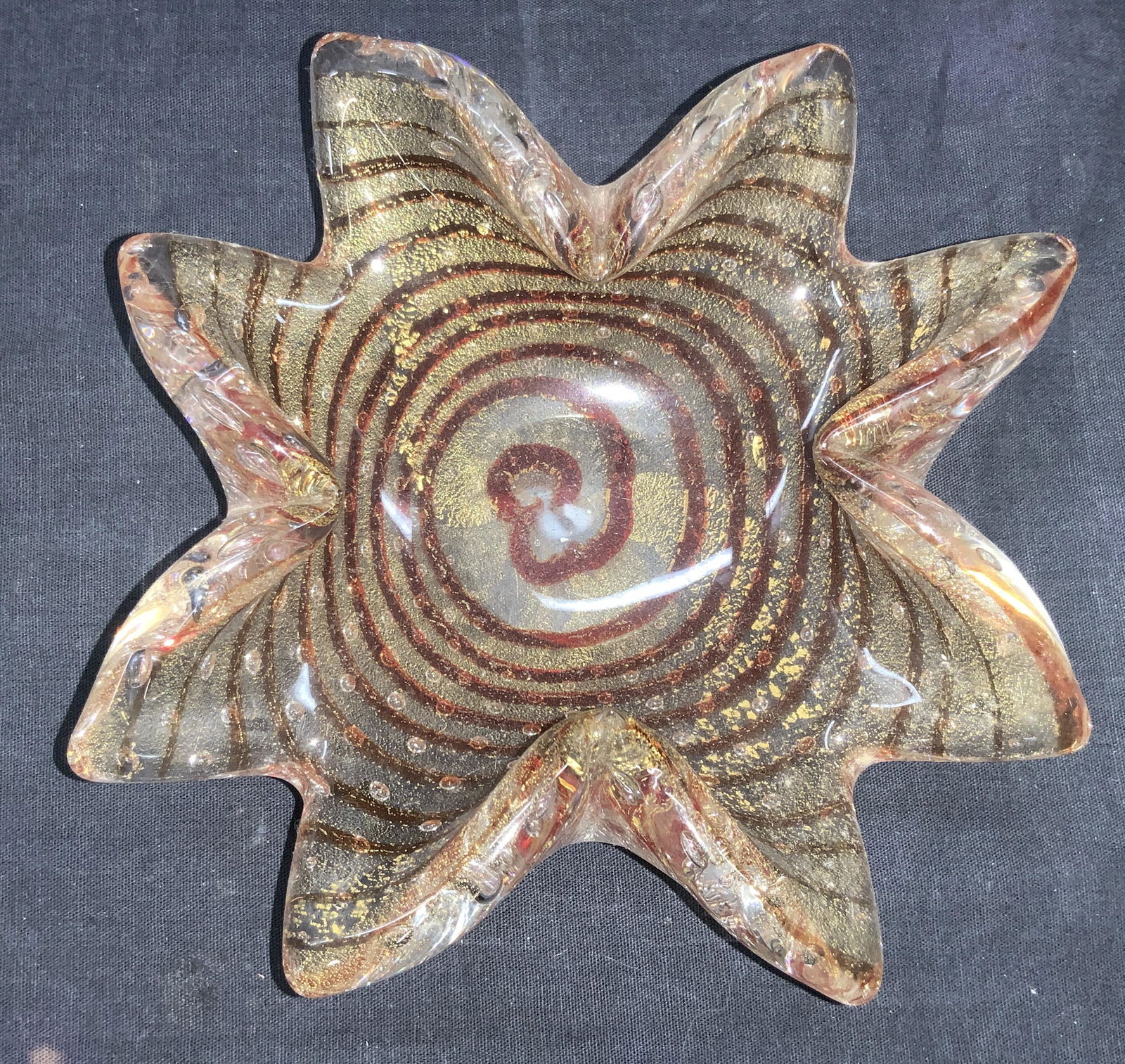 Artisan Abstract Blown Art Glass Bowl (1 of 6)