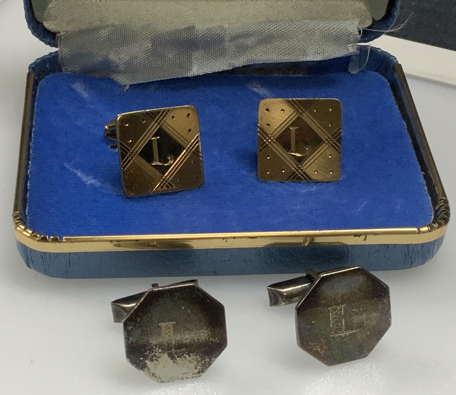 Sterling Silver Etched Cufflinks (1 of 3)