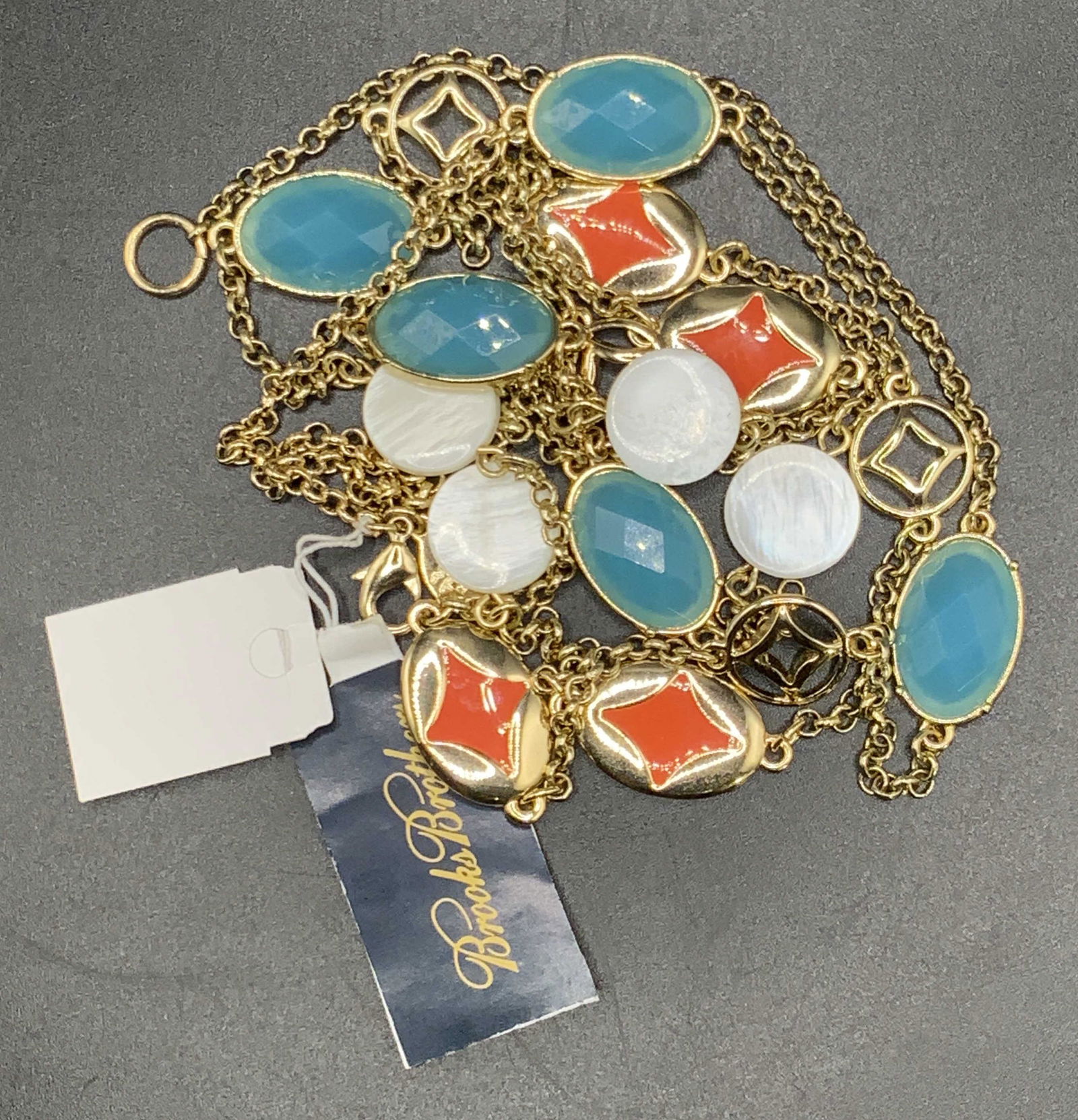 BROOKS BROTHERS NWT Enameled & Bejeweled Necklace (1 of 9)