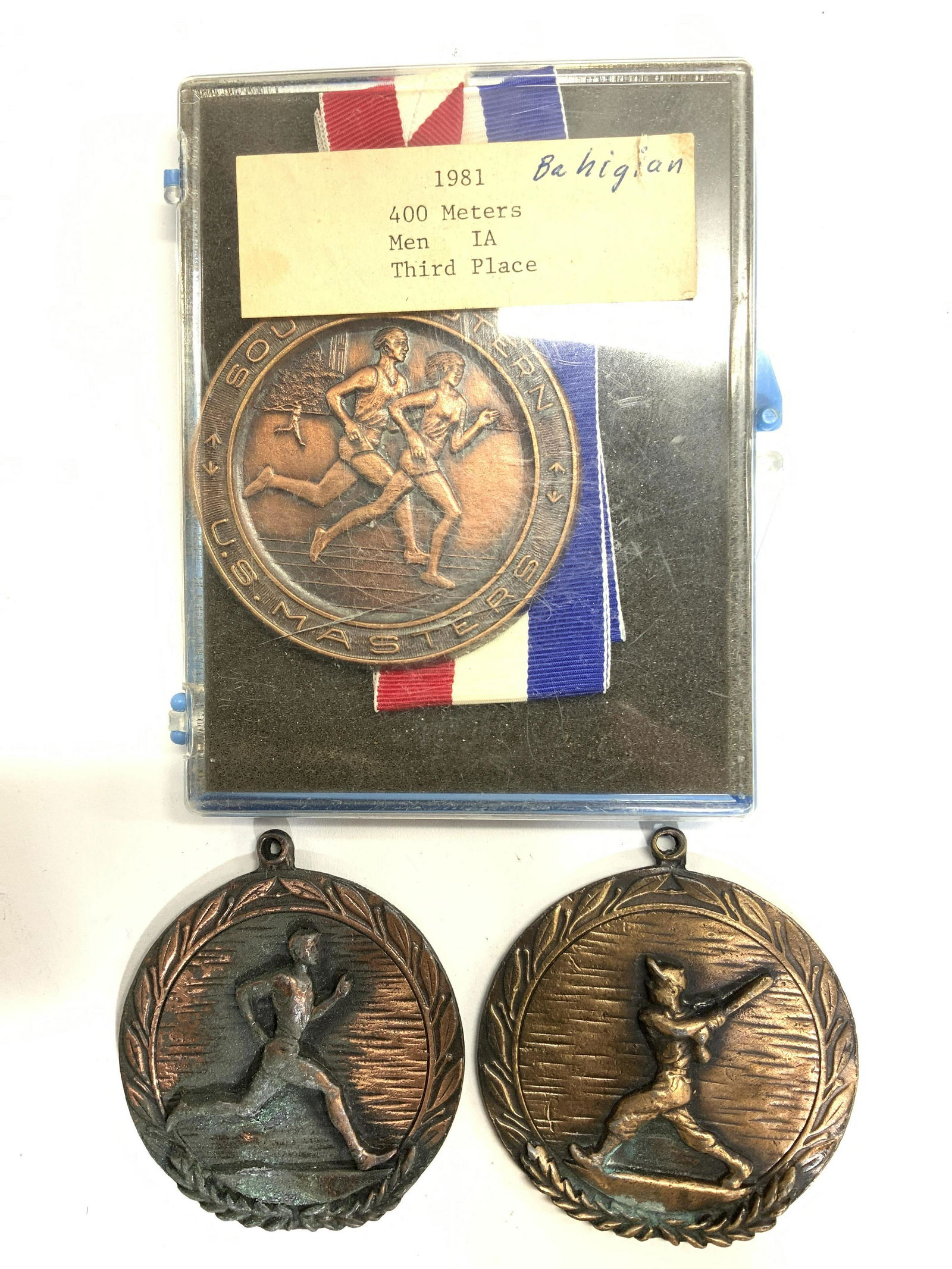 Lot 3 Assorted Track Field & Baseball Medallions (1 of 6)