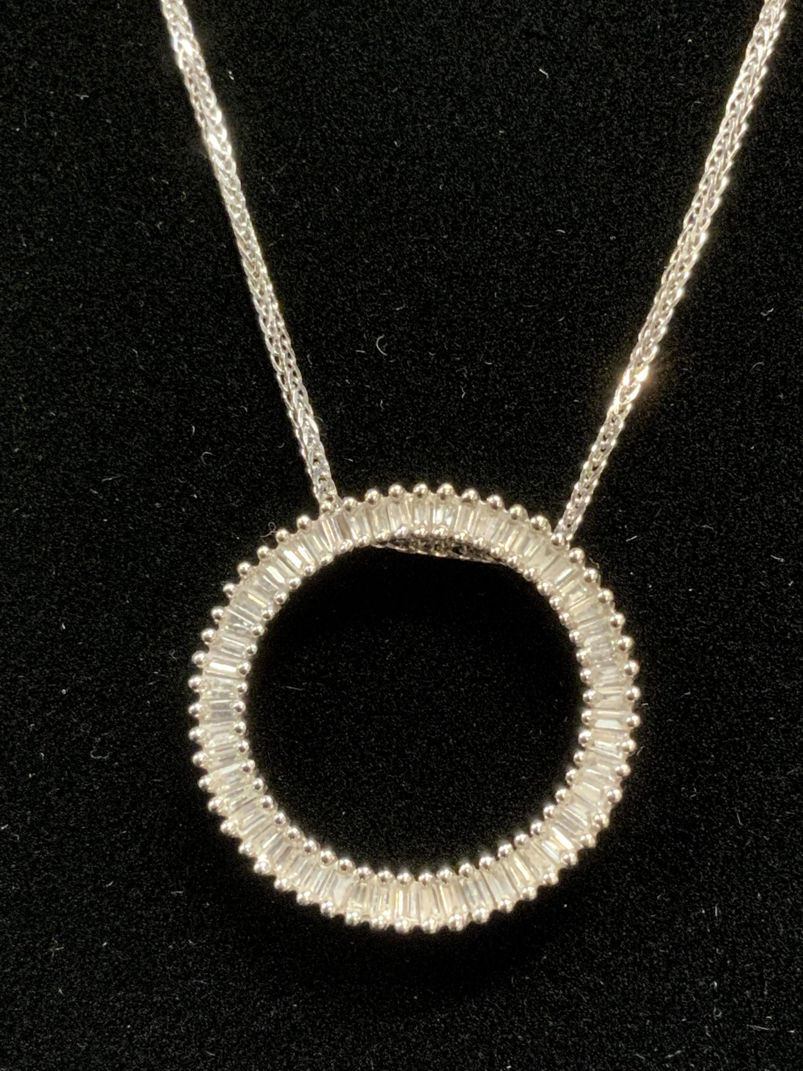 14 KT White Gold Pendant Chain Necklace (1 of 6)