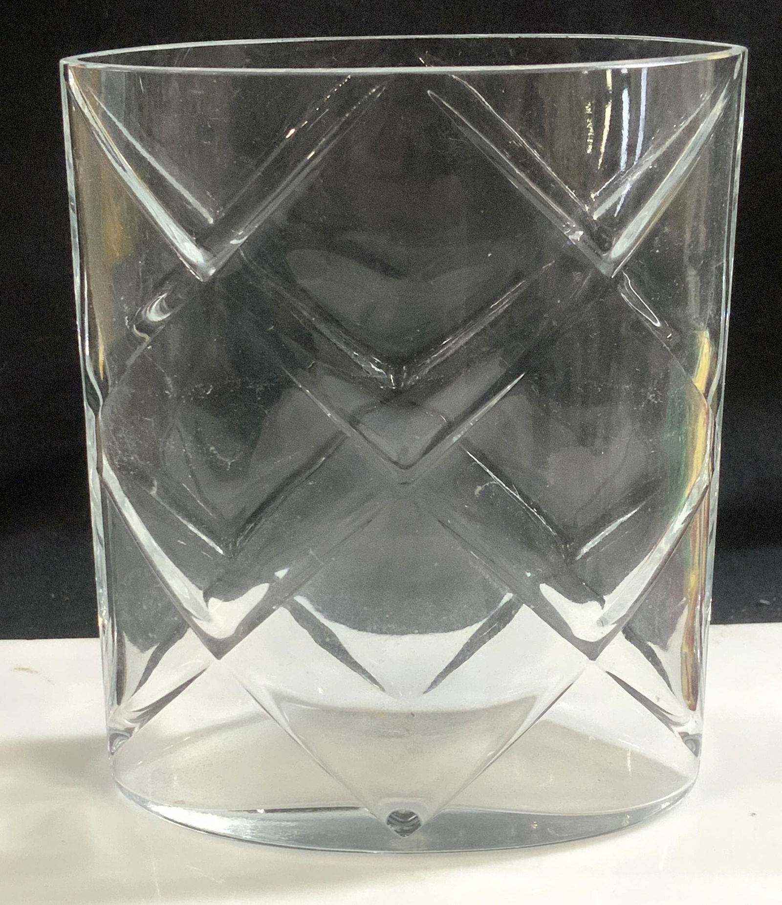 Diamond Pattern Embossed Glass Vase (1 of 5)