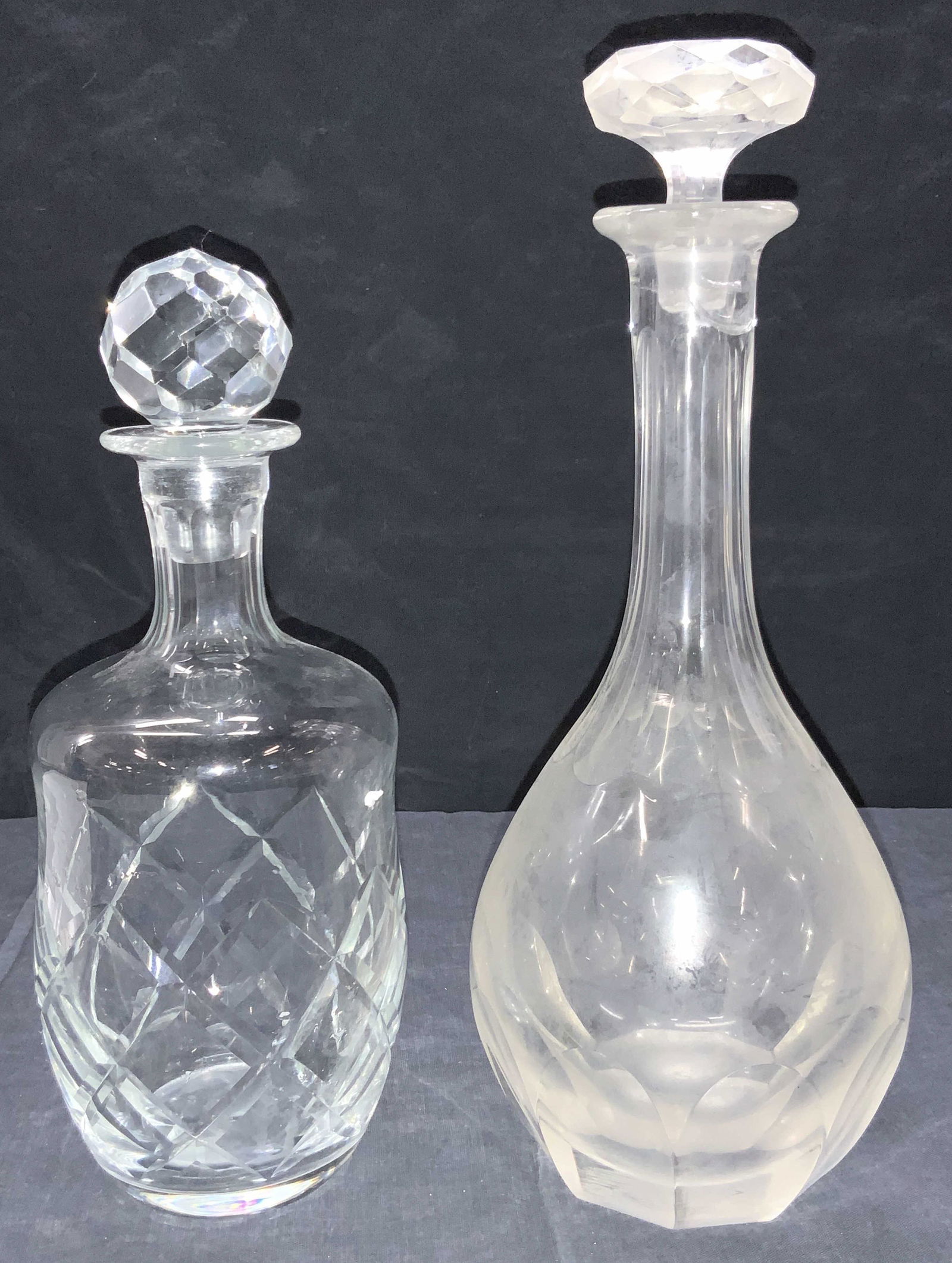 2 Vintage Cut Glass Decanters (1 of 8)
