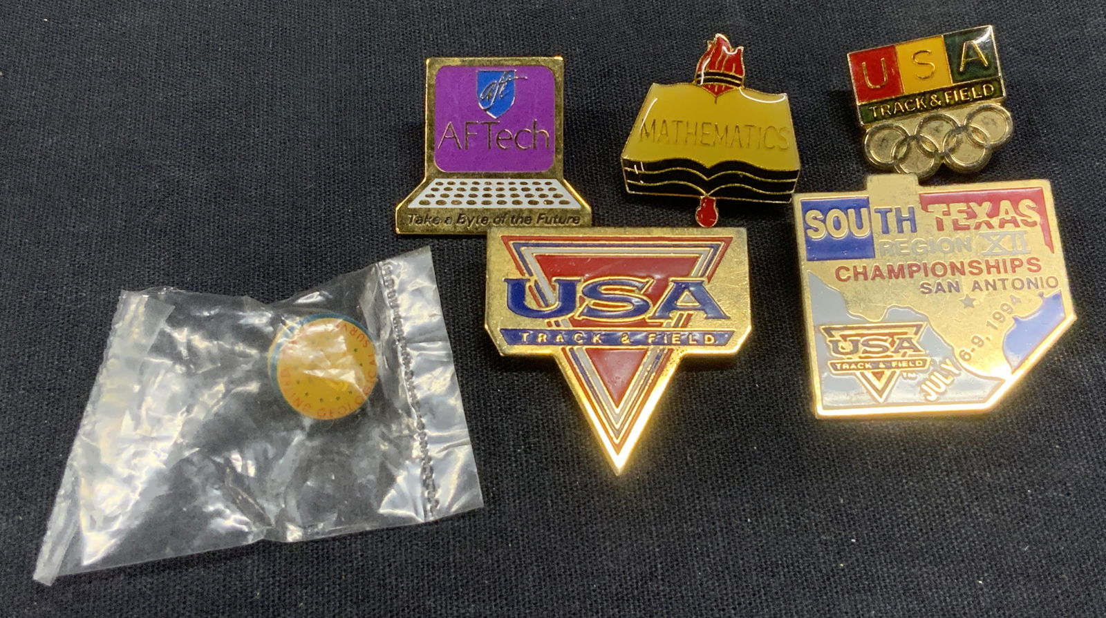 Lot 6 Track & Field Pins (1 of 2)