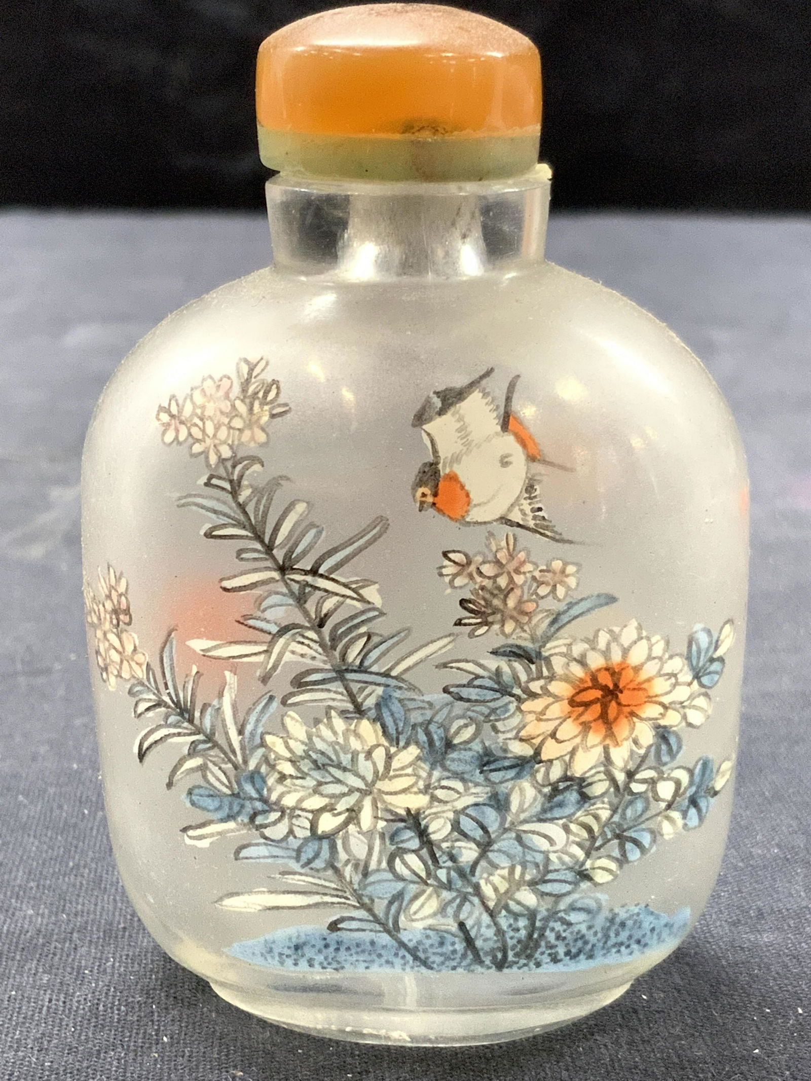 Vintage Asian Painted Snuff Bottle (1 of 7)
