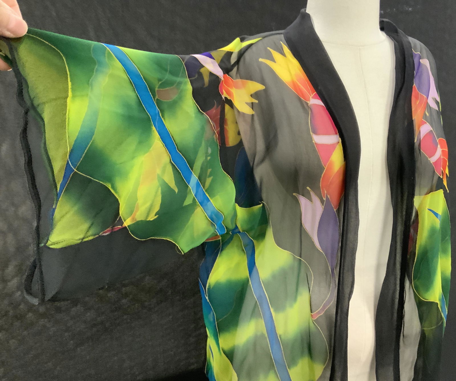 IAN Sheer Silk Blouse Cardigan (1 of 5)