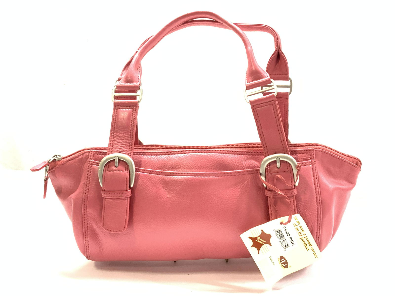 ILI Pink Genuine Leather Hand Bag (1 of 7)