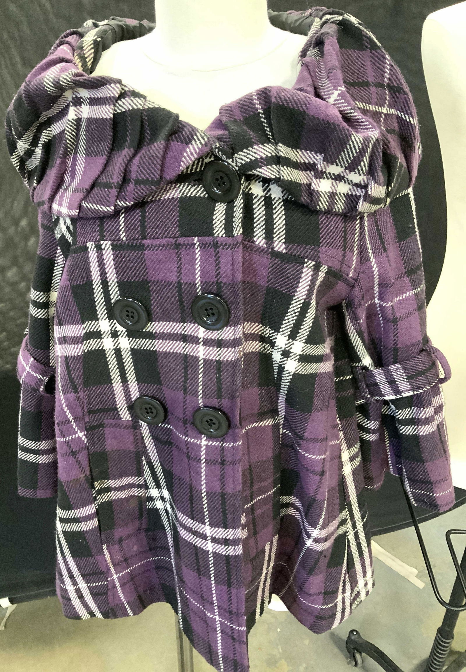 LAST KISS Plaid Boho Poly/ Wool Jacket, Sgn (1 of 5)