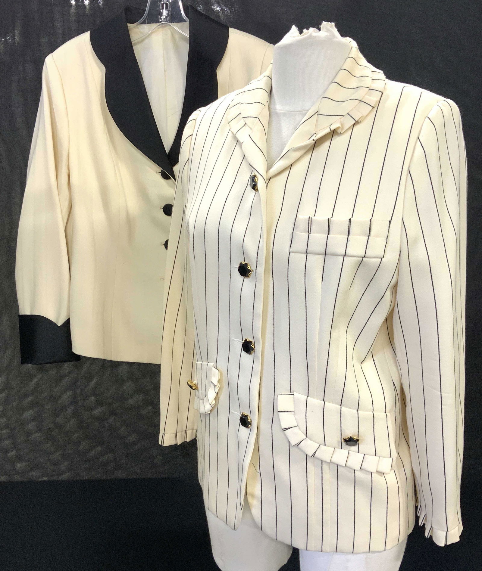 Lot 2 Custom Made Cream Tn Wool Blazers (1 of 8)