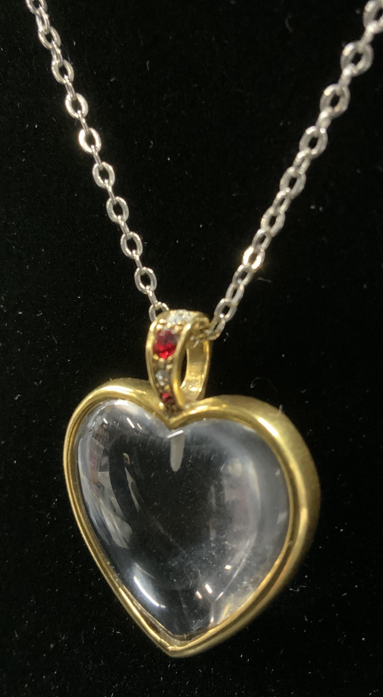 Heart Pendant Chain Necklace (1 of 7)