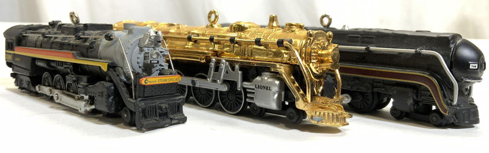 LIONEL Lot 3 Train Steam Engine Figurals, Ornaments (1 of 6)