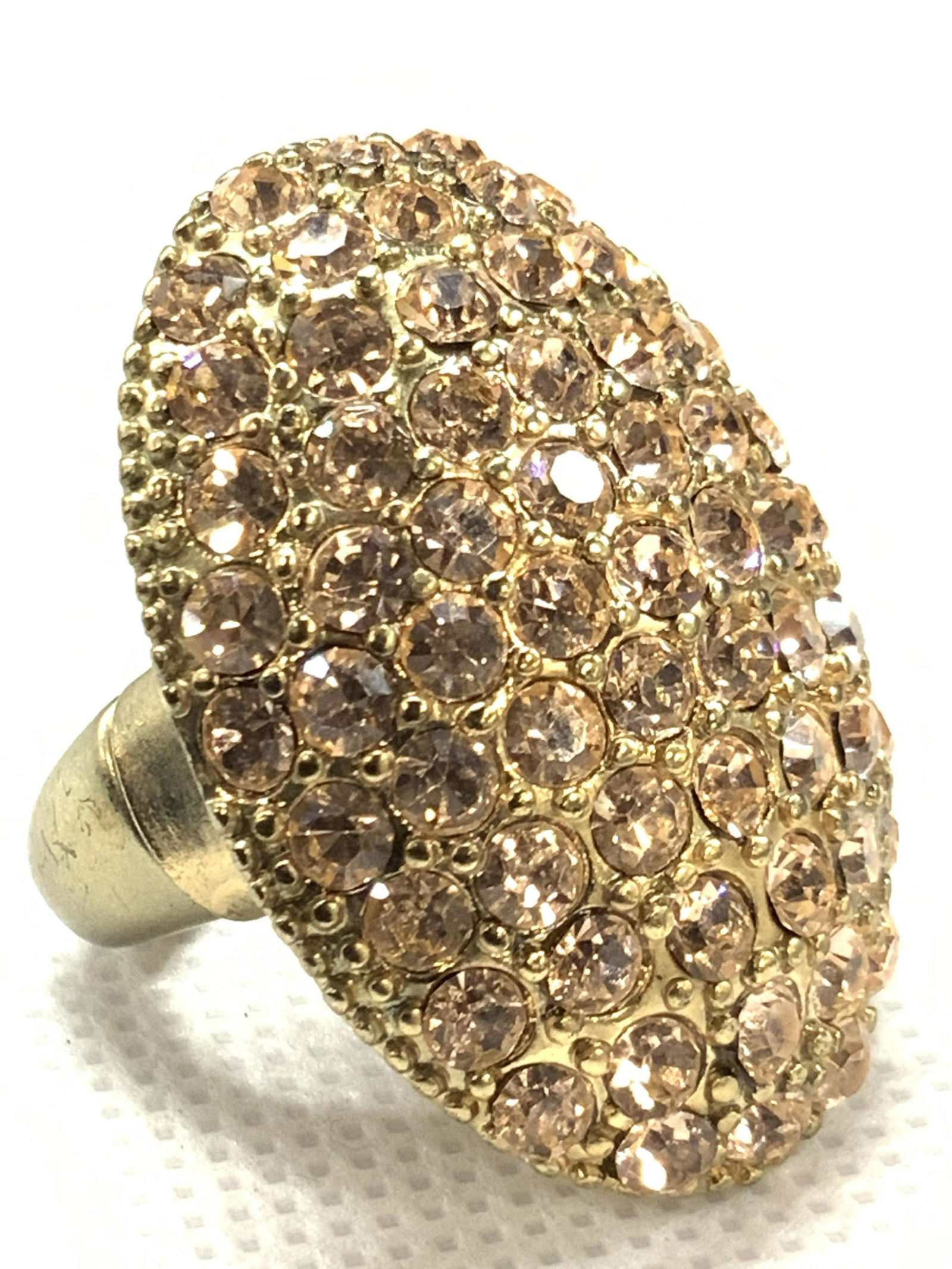 Egg Shaped Rhinestone Statement Ring (1 of 6)