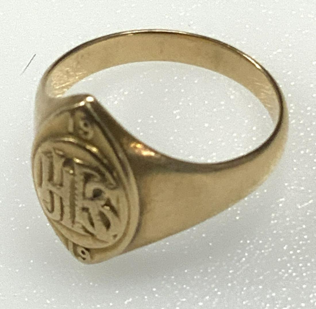 14KT Monogrammed Gold Ring Sz 7 (1 of 4)