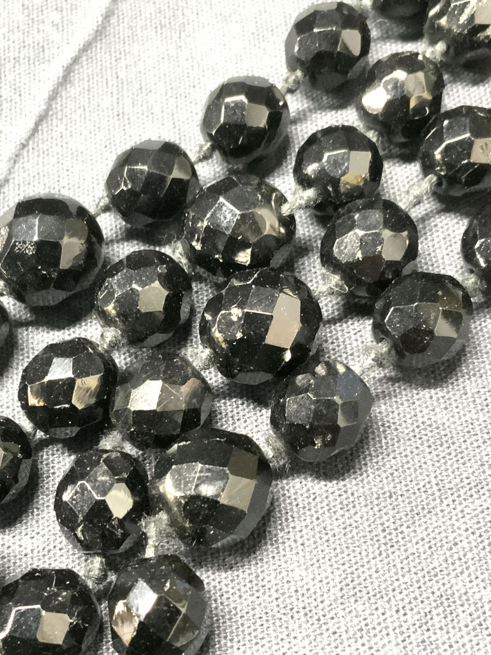 Faceted Jet Bead Necklace (1 of 4)