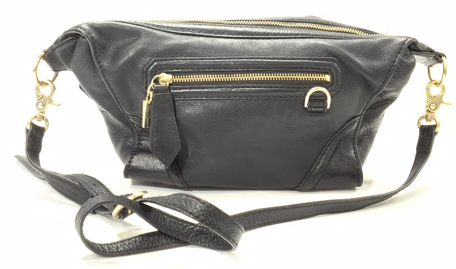 FOLY + CORINNA Black Leather Cross Body Carry All (1 of 8)