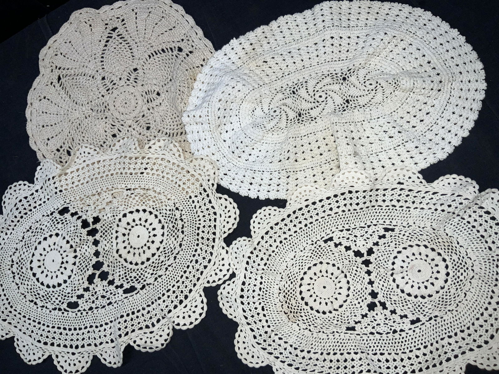 7 Vintage Pressed Tabletop Doilies (1 of 8)