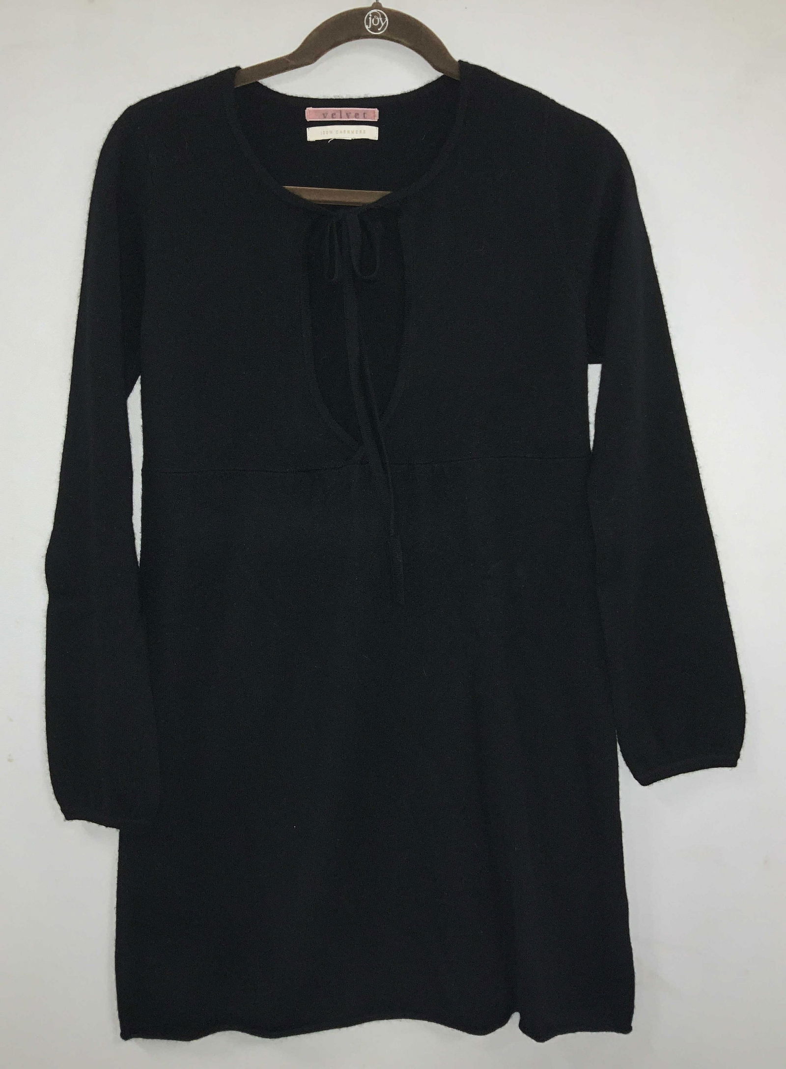 VELEVET Black Cashmere Long sleeve Dress/ Tunic (1 of 6)