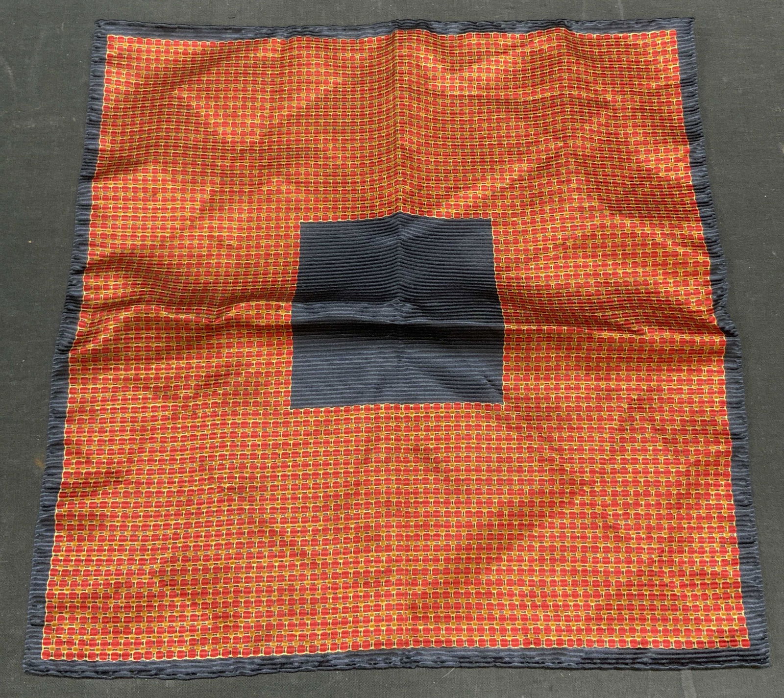 Hand Rolled Patterned Silk Handkerchief (1 of 4)
