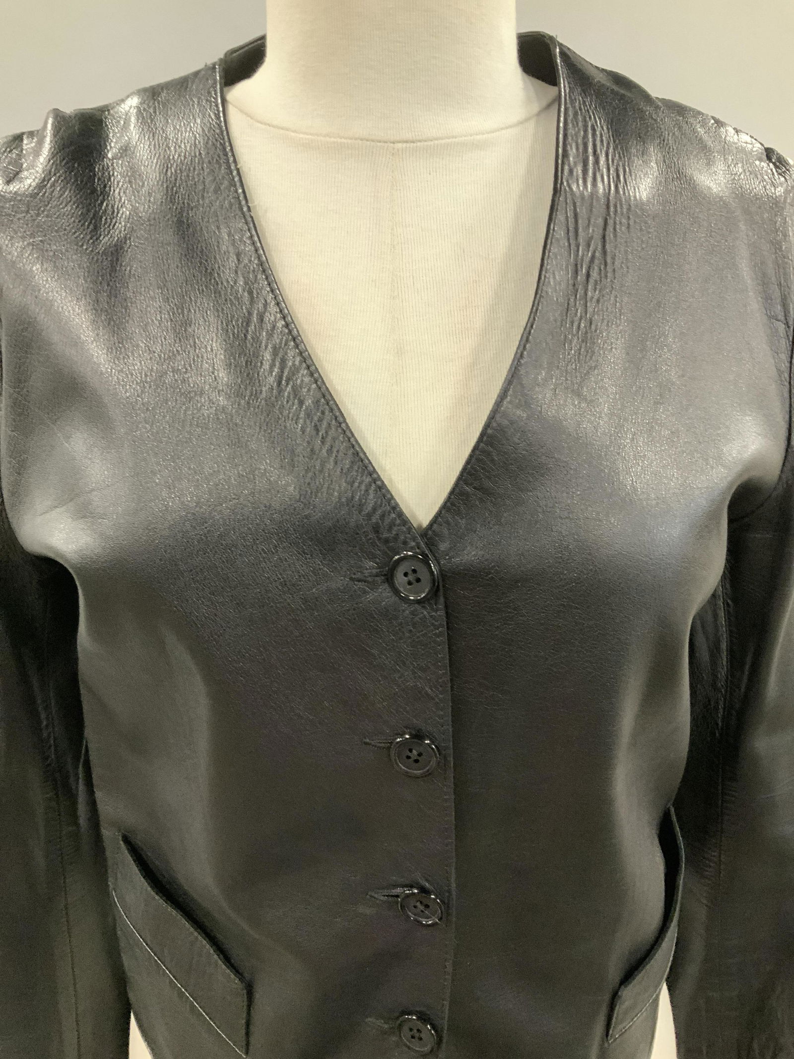 Agnes B Leather Jacket, France (1 of 6)