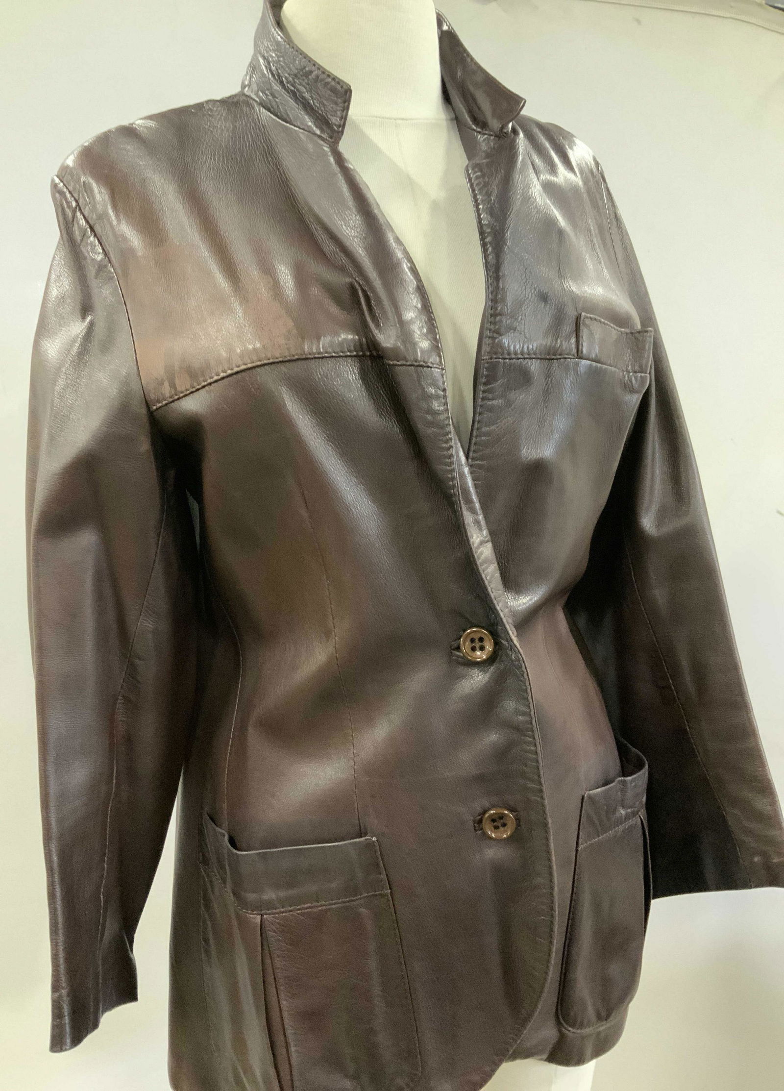 SENTINEL Chocolate Brown Leather Jacket (1 of 7)