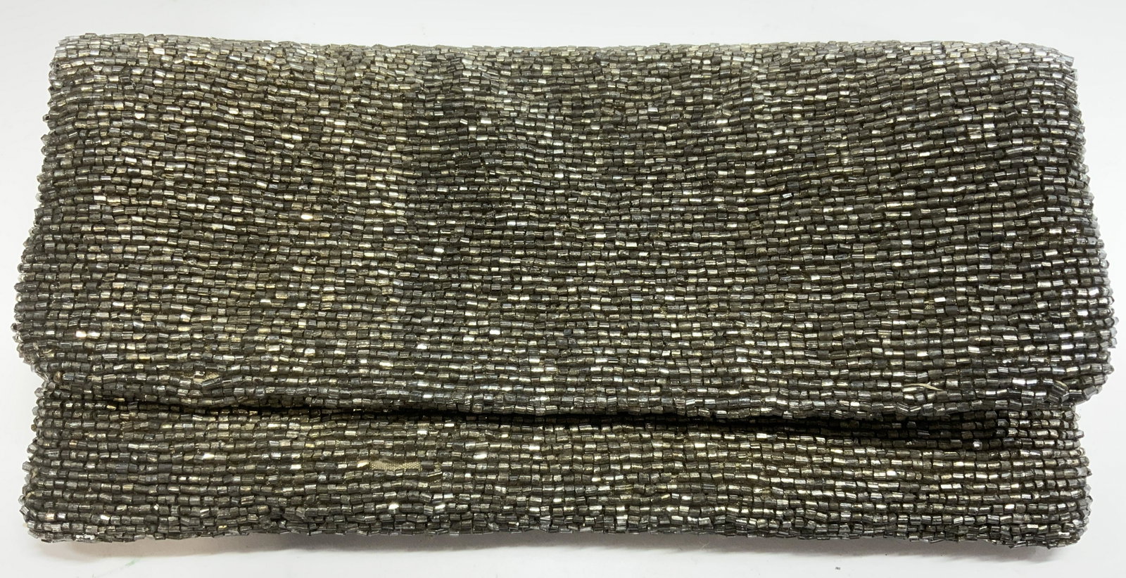 MOYNA Beaded Clutch Coin Purse: Tag on interior reads MOYNA. Clutch is beaded. Piece has zippered opening & pocket inside. Clutch when unfolded measures approx 8.75 inches square. Clutch, beaded clutch, womens clutch, womens accesso