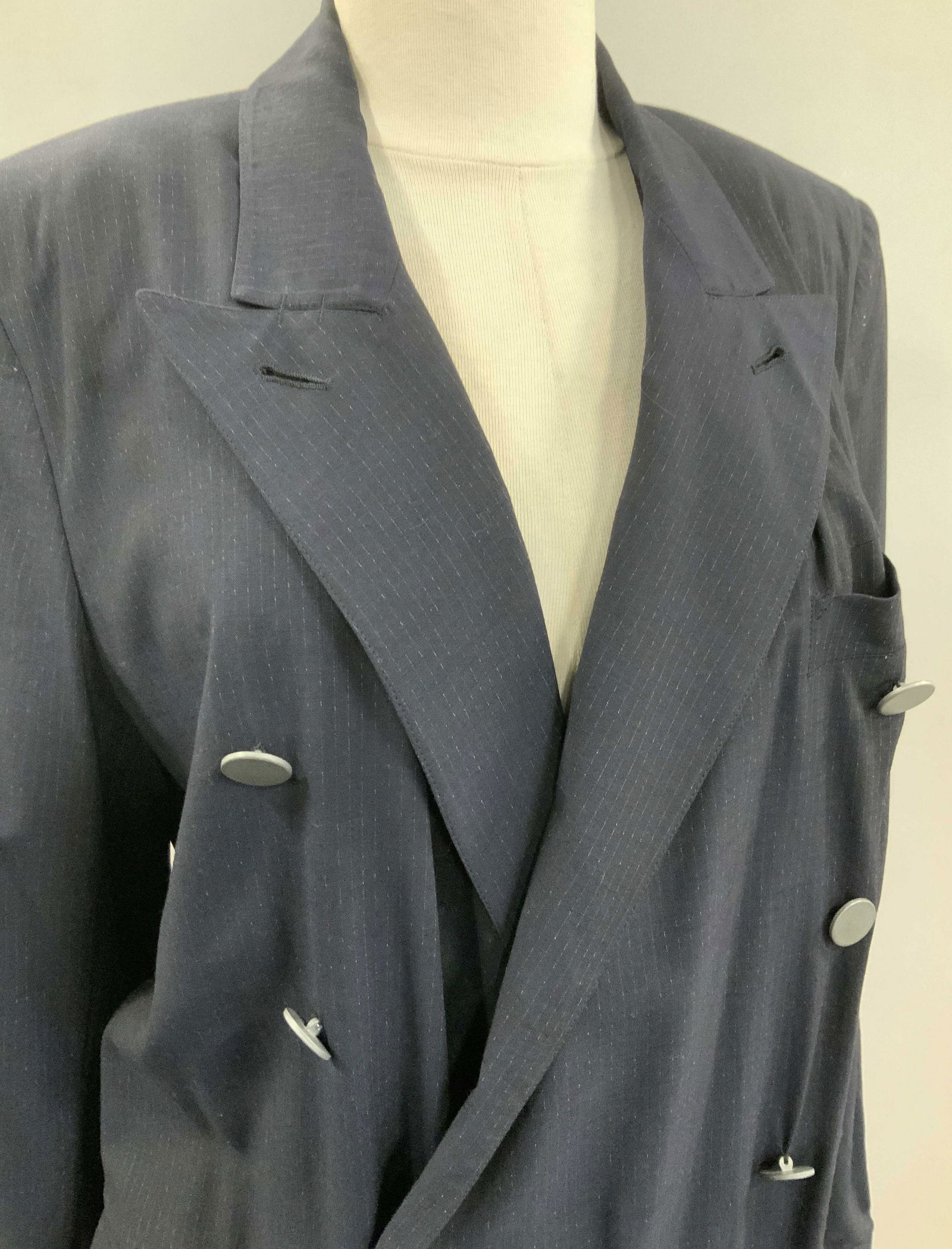Jean Paul Gaultier Sgn Dble Breast Navy Jacket (1 of 9)
