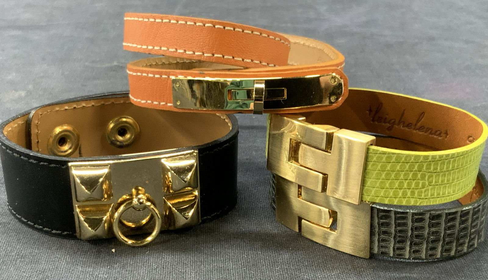 4 Leighalent Signed Genuine Leather Bracelets (1 of 6)