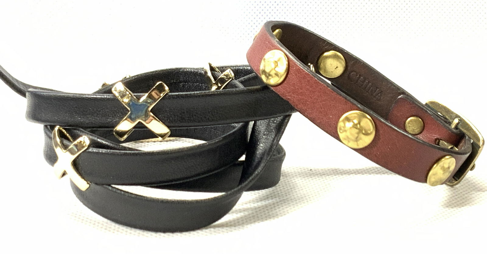FRYE Signed Wrap leather Bracelets (1 of 5)