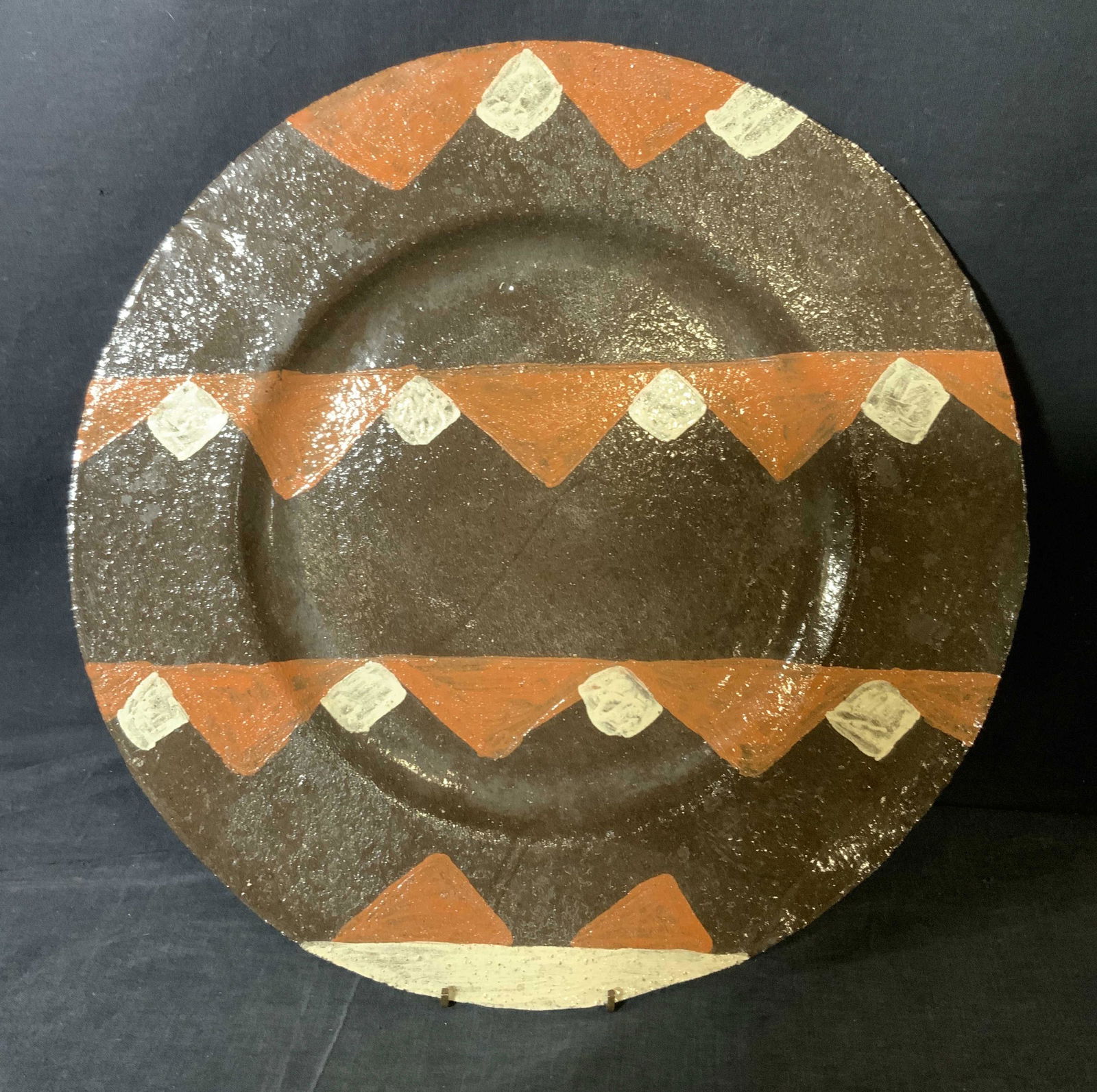African Pattern Ceramic Center Piece Plate (1 of 7)