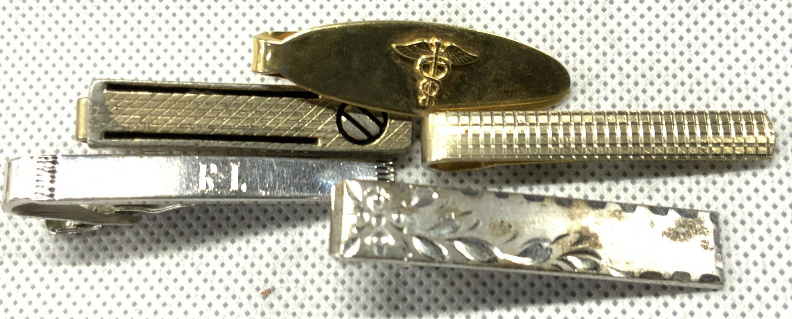 5 Vintage & Sterling Silver Tie Clips (1 of 8)