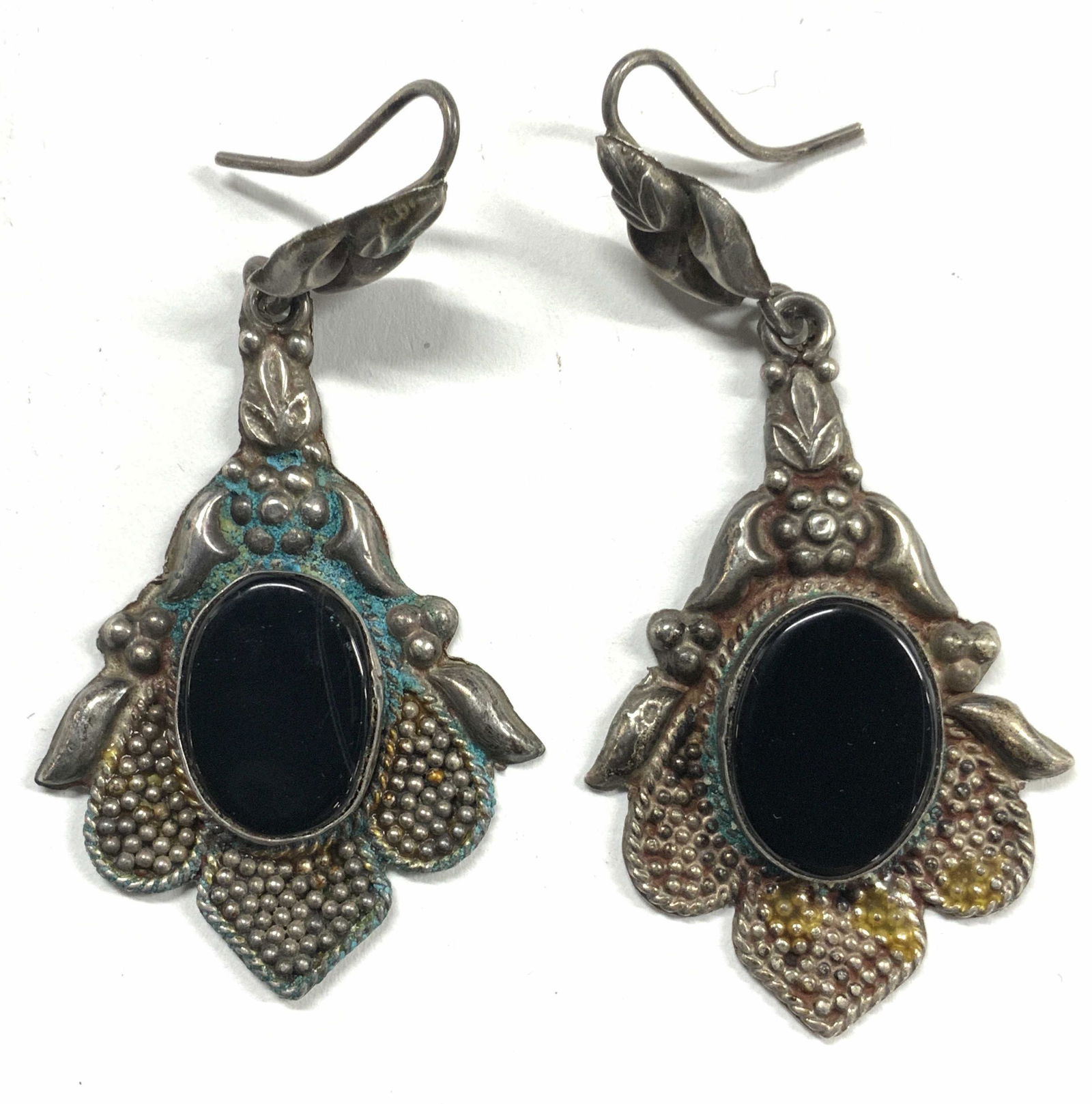 Vintage STERLING SILVER Drop Earrings, Jewelry (1 of 6)