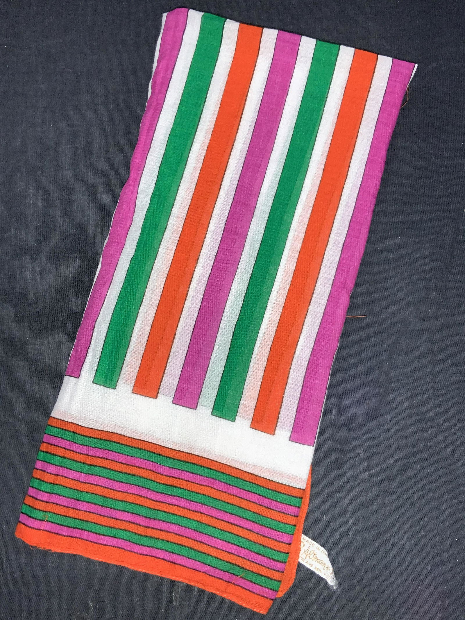 SAKS FIFTH AVE Striped & Hand Rolled Scarf (1 of 8)