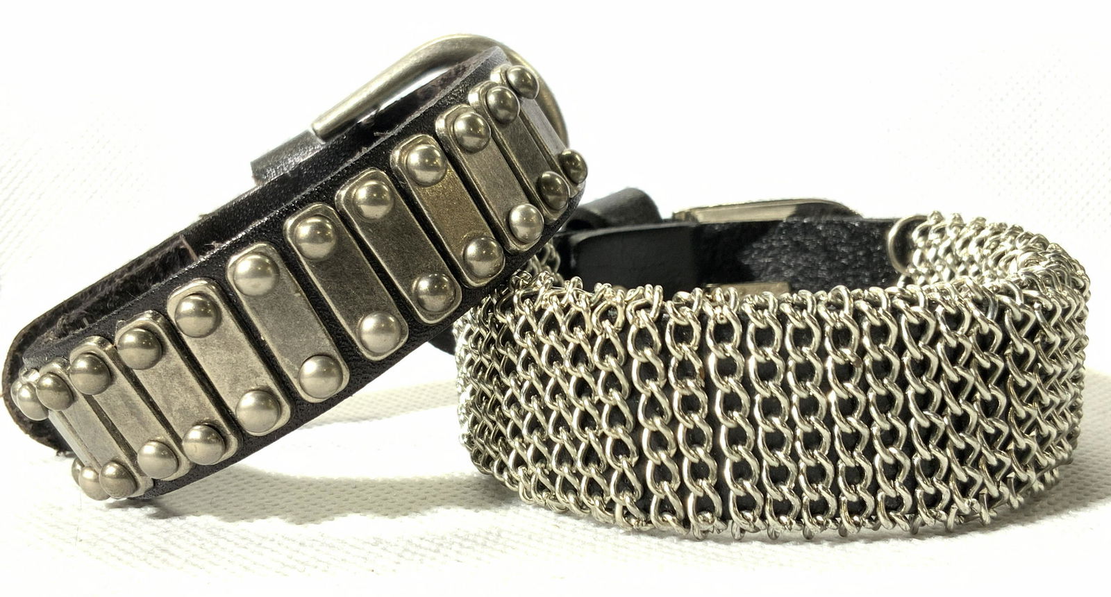 2 Vintage Leather Buckle Bracelets (1 of 5)