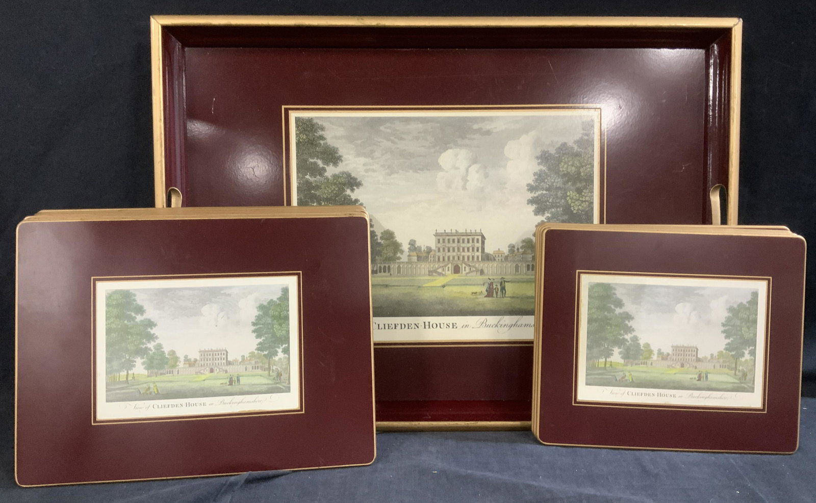 LADY CLARE Tray & Placemat Set 14, England (1 of 10)